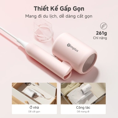 Simplus Máy Sấy Tóc Gấp Gọn 800W Ion Âm 3 Chế Độ Gió Bảo Vệ Tóc Giá 329.000 VND