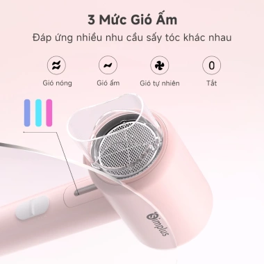 Simplus Máy Sấy Tóc Gấp Gọn 800W Ion Âm 3 Chế Độ Gió Bảo Vệ Tóc Giá 329.000 VND
