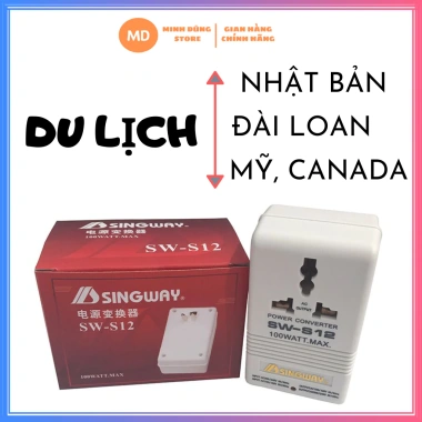 Singway100 Đổi Nguồn Điện 220V sang 110V Du Lịch Nhật Mỹ Đài Loan Giá 235.000 VND 8