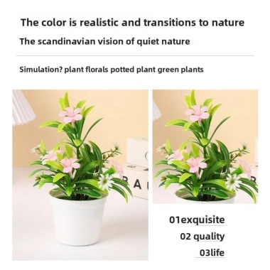 SIOGOR Cây Giả Morning Glory trong Chậu - Trang Trí Bàn Nhỏ, Giá Ưu Đãi 42.120₫ 6