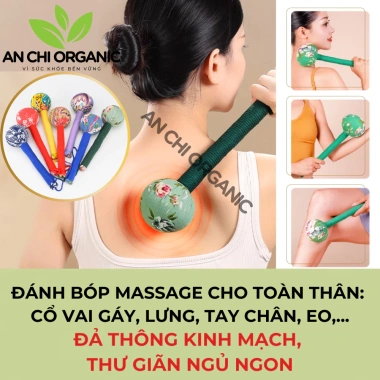[SIZE LỚN] Búa Ngải Cứu Thảo Dược - Gậy Massage Đấm Lưng Cổ Vai Gáy, Thông Kinh Mạch, Thư Giãn Ngủ Ngon, 47.000₫ 2