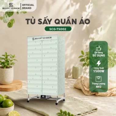 SmartChoice SCG-TS002 Tủ Sấy Quần Áo 15-20kg 1.500W 1m5 Sấy Khô Nhanh Giá 1.115.000 VND