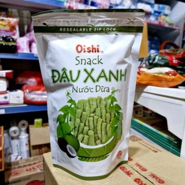 Snack Đậu Xanh Nước Dừa Oishi Túi Zip 65g - Giá chỉ 36.800₫, giảm ngay, vị ngọt tự nhiên 8