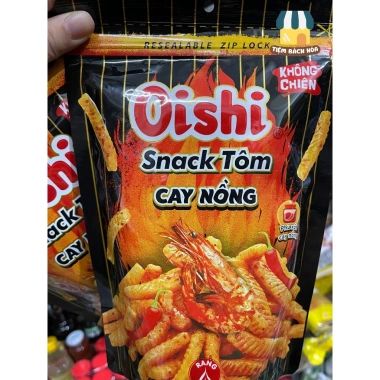 Snack Oishi Đậu Xanh Nước Cốt Dừa & Tôm Cay Nồng 65g Túi Zip - Giá chỉ 65k, giảm 22%