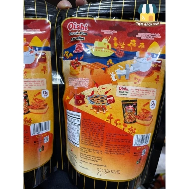 Snack Oishi Đậu Xanh Nước Cốt Dừa & Tôm Cay Nồng 65g Túi Zip - Giá chỉ 65k, giảm 22%