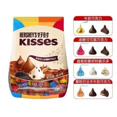 Sô cô la Hershey 500g đa vị giọt nước, sữa, trắng, đen, hạnh nhân – 315.900₫