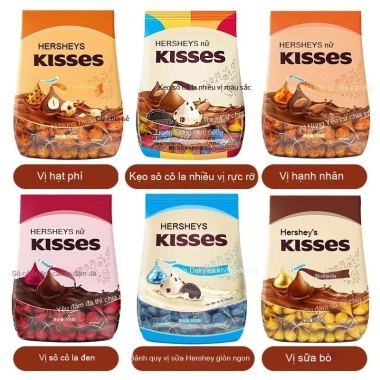 Sô cô la Hershey 500g đa vị giọt nước, sữa, trắng, đen, hạnh nhân – 315.900₫