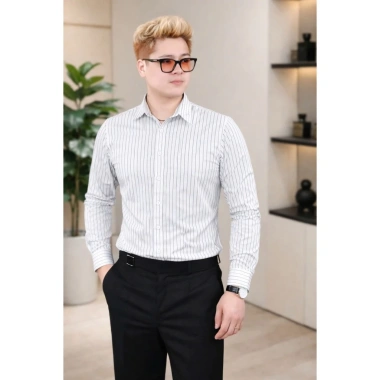 Sơ mi nam dài tay HD Luxury kẻ sọc lụa thoáng mát, ôm vừa, 4 màu – 116.263 VND 10