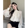 Sơ mi nữ tay bồng tiểu thư vintage thanh lịch Giá ưu đãi 205.920đ