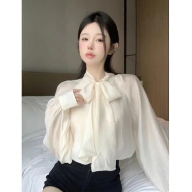 Sơ mi nữ tay bồng tiểu thư vintage thanh lịch Giá ưu đãi 205.920đ