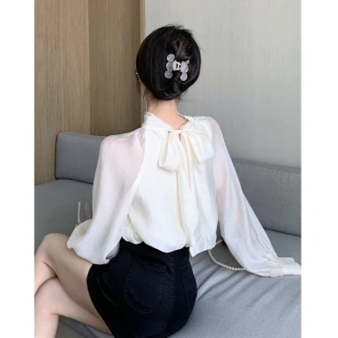 Sơ mi nữ tay bồng tiểu thư vintage thanh lịch Giá ưu đãi 205.920đ