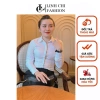 Sơ mi trắng tay dài LINH CHI vải lụa nhung cao cấp, không nhăn, mềm mịn, form đẹp tôn dáng sang trọng giá 185.000₫