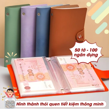 Sổ tiết kiệm tiền mặt, túi đựng tiền, chống thấm nước, chống bụi, bảo quản tiền giấy - Giá 32.500 VND (giá gốc 40.950 VND) 6