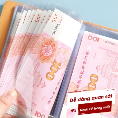 Sổ tiết kiệm tiền mặt, túi đựng tiền, chống thấm nước, chống bụi, bảo quản tiền giấy - Giá 32.500 VND (giá gốc 40.950 VND) 8