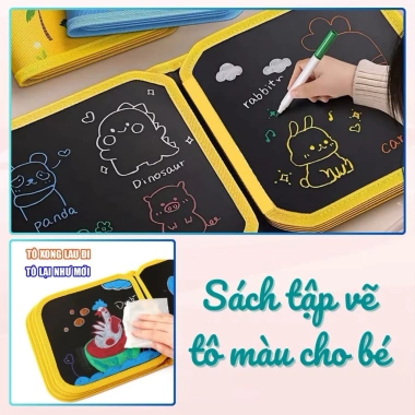Sổ Vẽ Tự Xoá Graffiti Phát Sáng Cho Bé – Mẫu Mới Kèm Bút và Bông Lau Chỉ 19.900₫