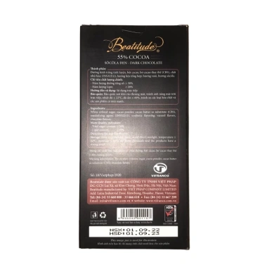Socola đen Beatitude 55% cacao thanh 100g - Giá ưu đãi 55.000đ, hương vị đậm đà, chất lượng cao 3 Socola đen Beatitude 55% cacao thanh 100g - Giá ưu đãi 55.000đ, hương vị đậm đà, chất lượng cao 3