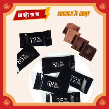 Socola Đen Nguyên Chất 100% Không Đường Ăn Kiêng - Hộp 100g 24 chiếc, chỉ 32.999₫ 3