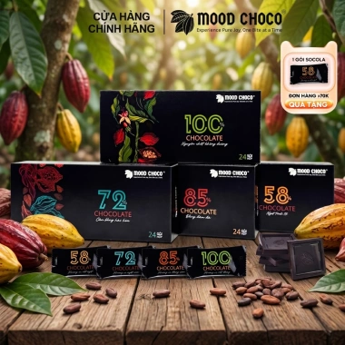 Socola Đen Nguyên Chất 24 Cái - Ít Đường, Đắng Đậm, Mood Choco 19.000₫