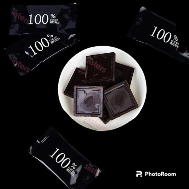 Socola Đen Nguyên Chất Không Đường hộp 24 Cái 120g Yikanong Ăn Kiêng Yum Yum