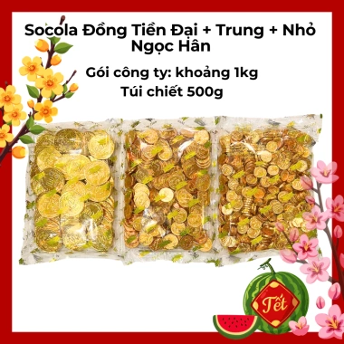 Socola Đồng Tiền Ngọc Hân Đa Dạng Đại Trung Nhỏ và Thẻ Dài 1kg Giá chỉ 65.000 giảm mạnh