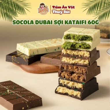 Socola Dubai Kataifi Matcha 40g – Vị Hạt Phỉ, Hạt Dẻ, Giòn Tan, Giảm giá 50k