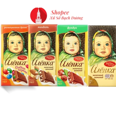 Socola Em Bé Nga Alenka 75g Vị Truyền Thống Hình Cô Gái Quàng Khăn - 68.000 VND