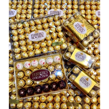 Socola Ferrero Rocher Đức 16-30-48 viên 200-375-600g, 3 màu 15 viên - Giá giảm 181.111 VND 6 Socola Ferrero Rocher Đức 16-30-48 viên 200-375-600g, 3 màu 15 viên - Giá giảm 181.111 VND 6
