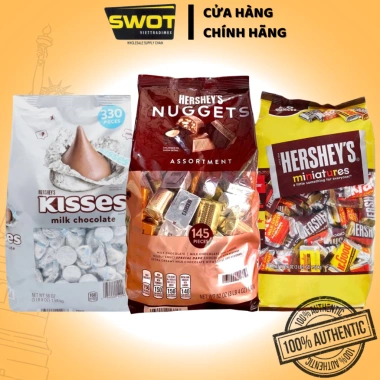 Socola Hershey's Nuggets Mỹ 1.47kg 145 viên vị thơm ngon, vừa đắng vừa ngọt - Giá 356.000 VND