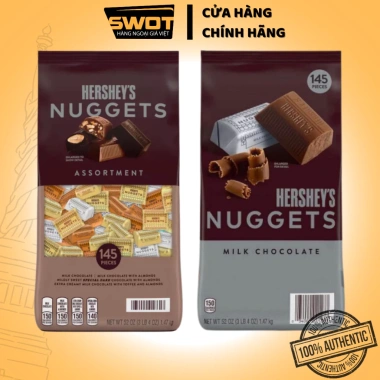 Socola Hershey's Nuggets Mỹ 1.47kg 145 viên vị thơm ngon, vừa đắng vừa ngọt - Giá 356.000 VND