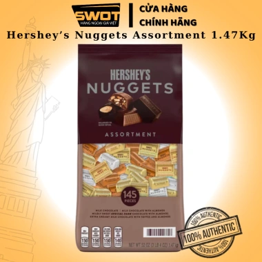Socola Hershey's Nuggets Mỹ 1.47kg 145 viên vị thơm ngon, vừa đắng vừa ngọt - Giá 356.000 VND