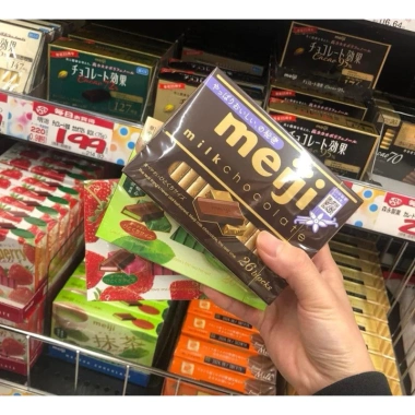 Socola Meiji Nhật Bản chuẩn nội địa 26 thanh 4 vị Siêu Ngon - Trà Xanh, Dâu, Giá ưu đãi 127,999₫