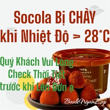 Socola Nama Nhật Đắng Nhẹ, Tươi Phủ Bột Cacao - Ít Ngọt, Giá 79.900 VND