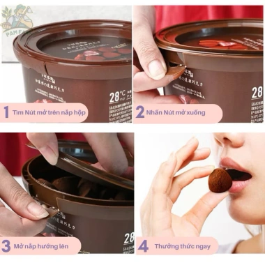 Socola Nama Nhật Đắng Nhẹ, Tươi Phủ Bột Cacao - Ít Ngọt, Giá 79.900 VND