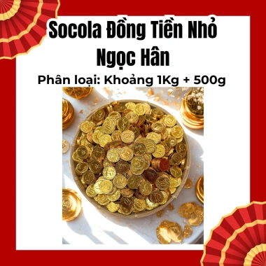 Socola Ngọc Hân Đa Dạng 1kg: Vàng Nén, Đồng Tiền, Vàng Lá, Dưa Hấu, Cá Vàng, Bánh - Giá Ưu Đãi 67.000₫ 5