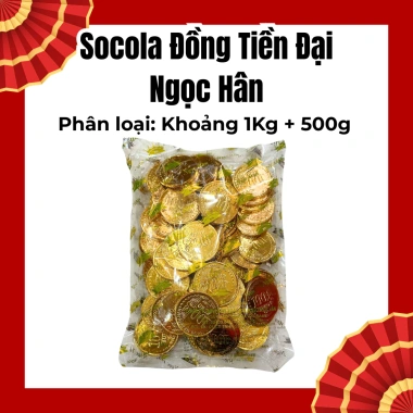 Socola Ngọc Hân Đa Dạng 1kg: Vàng Nén, Đồng Tiền, Vàng Lá, Dưa Hấu, Cá Vàng, Bánh - Giá Ưu Đãi 67.000₫ 9