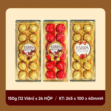 Socola Paris 150gr Hình Chữ Nhật Dài Hộp Nhựa - Sỉ IB Sẵn Giá Ưu Đãi 79,000₫