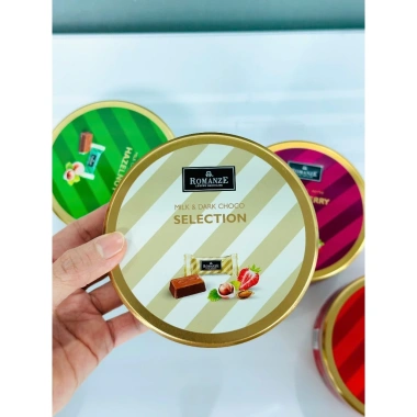 Socola Romanze 105g Hộp Thiếc Tròn - Ngon Đậm Đà, Xuất Xứ Malaysia, Giảm Giá 67k 5
