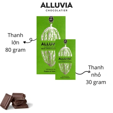 Socola sữa nguyên chất Alluvia 40% cacao ngọt ngào, giảm giá 42.000đ 6