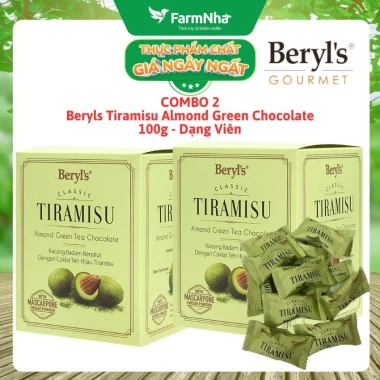 Socola Tiramisu Almond Green Tea Beryls 100g Thơm ngon, bột phô mai Ý, chỉ 71.000đ 5