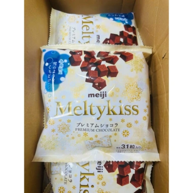 Socola tươi Meiji Meltykiss 56g 4 vị vani, trà xanh, dâu tây, caramel Nhật Bản
