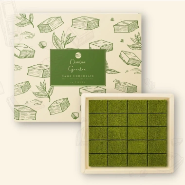 Socola Tươi Nama Nguyên Chất Vị Matcha 20 Viên 190g Chocoline Giao Hỏa Tốc 9