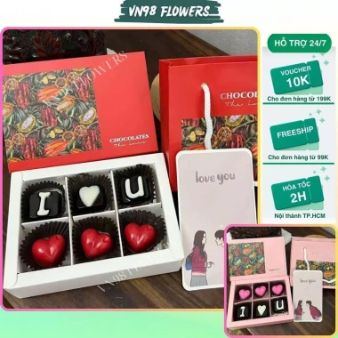 Socola Valentine 2.026 Hộp Quà Tặng kèm Túi I Love U + VN98 Flowers – Giá chỉ 80.000đ
