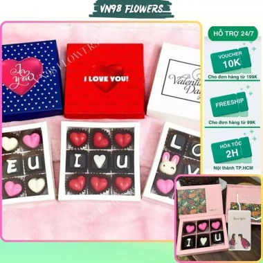 Socola Valentine 2.026 Hộp Quà Tặng kèm Túi I Love U + VN98 Flowers – Giá chỉ 80.000đ