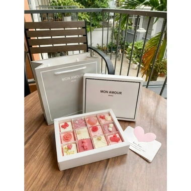 Socola Valentine Set 12 Viên Tone Hồng Trắng + Túi Thiệp - Quà Tặng Valentine Mọt 179k M04 2