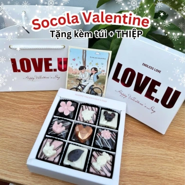 SOCOLA VALENTINE thiết kế đa dạng kèm túi + thiệp - Giá chỉ 112.500₫ giảm mạnh