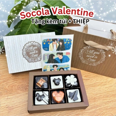 SOCOLA VALENTINE thiết kế đa dạng kèm túi + thiệp - Giá chỉ 112.500₫ giảm mạnh