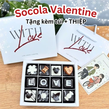 SOCOLA VALENTINE thiết kế đa dạng kèm túi + thiệp - Giá chỉ 112.500₫ giảm mạnh