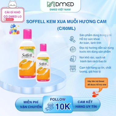 Soffell kem xua muỗi hương cam 60ml - Diệt muỗi nhanh, thơm cam, giá 32.000 VND