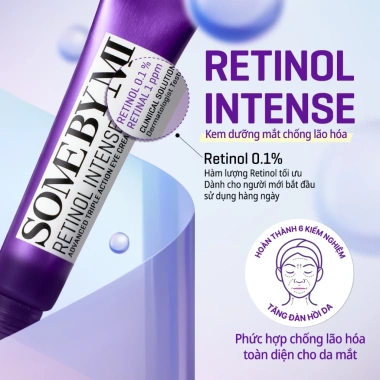 SOME BY MI Kem mắt Retinol 0.1% Action 30ml Dưỡng sáng, giảm nếp nhăn, giá 411.840₫ 6 SOME BY MI Kem mắt Retinol 0.1% Action 30ml Dưỡng sáng, giảm nếp nhăn, giá 411.840₫ 6