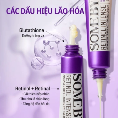 SOME BY MI Kem mắt Retinol 0.1% Action 30ml Dưỡng sáng, giảm nếp nhăn, giá 411.840₫ 9 SOME BY MI Kem mắt Retinol 0.1% Action 30ml Dưỡng sáng, giảm nếp nhăn, giá 411.840₫ 9